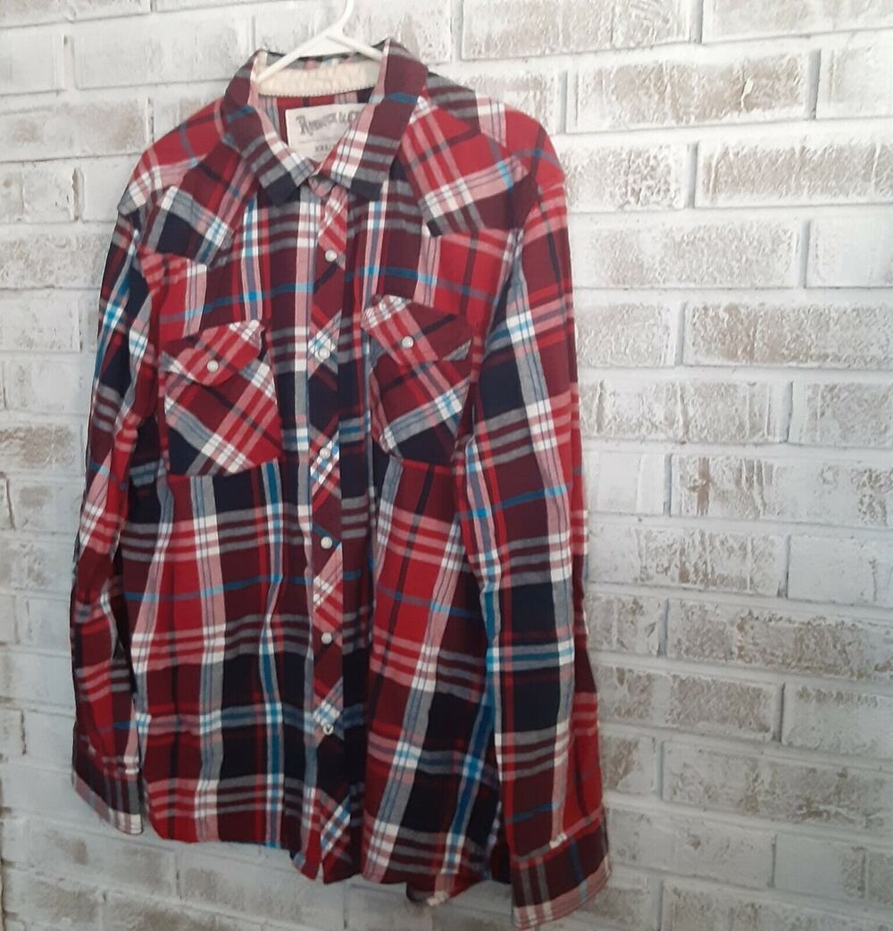 Roebuck & Co. Tartan Plaid Flannel Mens shirt sz XXL Timeless On Trend Rugged